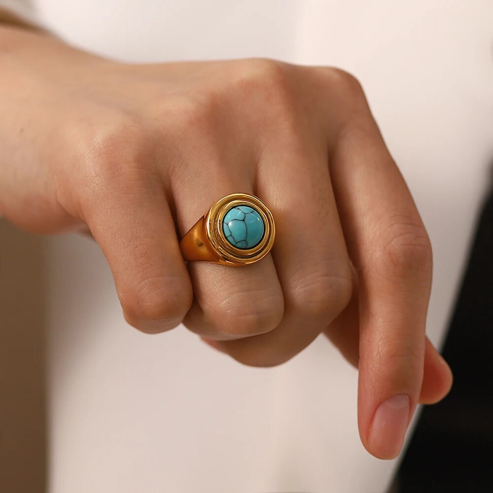 BRUNA RINGS 18K GOLD PLATED